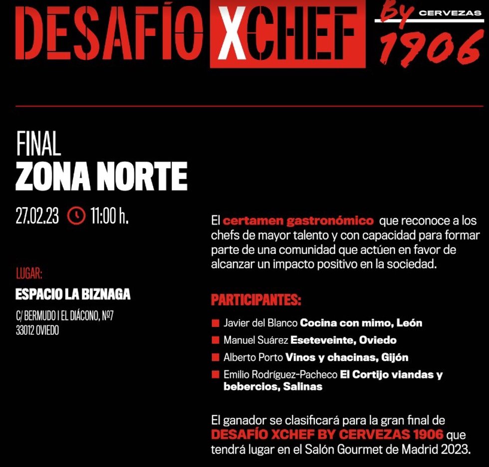 Final de la zona norte del desafío XCHEFF by 1906.