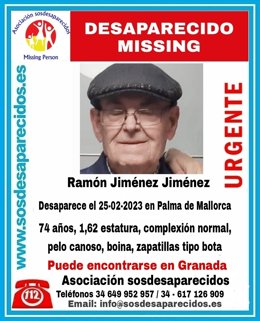 Imagen del hombre desaparecido.