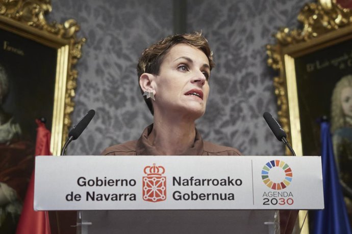 Archivo - La presidenta de Navarra, María Chivite.