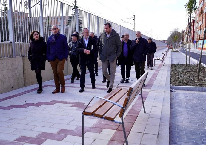 Visita a las obras de la calle Seo de Valladolid.