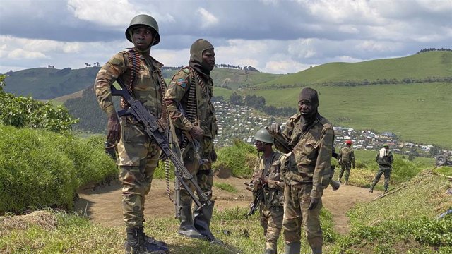 Soldados en Masisi, en la provincia de Kivu del Norte, en el este de la República Democrática del Congo (RDC)