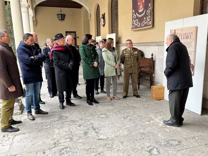 Inauguración de la muestra 'Sala de banderas históricas' y 'La vida en la época comunera' en el Palacio Real de Valladolid.