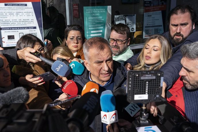 José Antonio Polo, uno de los dueños de Atrio, tras declarar como testigo en el juicio por el robo de las botellas de vino en el restaurante de Cáceres