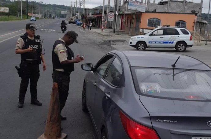 Archivo - Policía en Ecuador