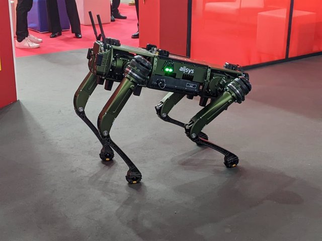 El robot cuadrúpedo de Alysisi en el MWC de Barcelona 2023