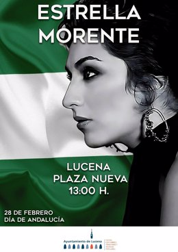 Cartel del concierto de Estrella Morente en Lucena.
