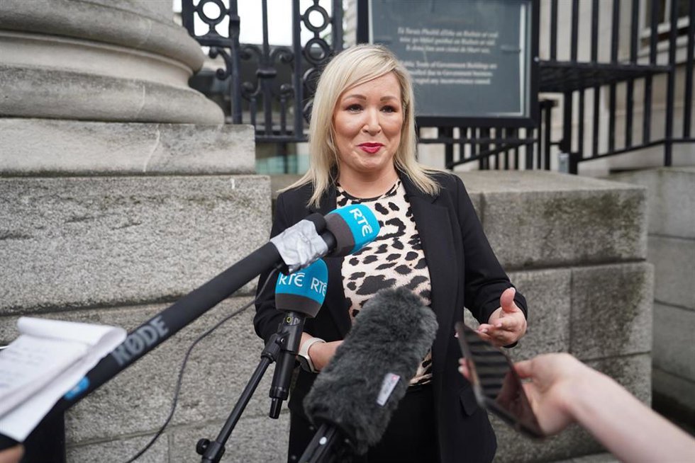 Archivo - La líder del partido nacionalista irlandés Sinn Féin para Irlanda del Norte, Michelle O'Neill