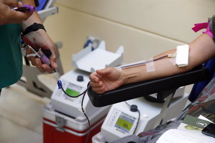 Archivo - Imagen fde archivo de donación de sangre