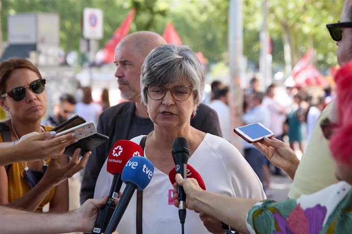 Archivo - La secretaria general de CCOO de Madrid, Paloma López.