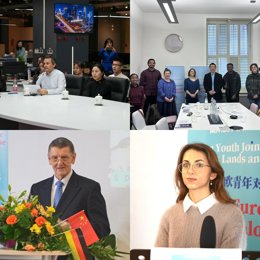 Venues of the "Urban Youth Join Hands Across Lands and Seas" dialogue event were set up in Chongqing, London, Dusseldorf and Rome