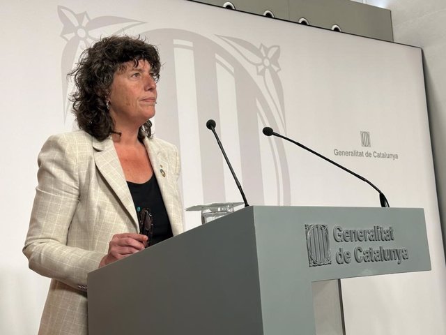 La consellera Teresa Jordà, en rueda de prensa.