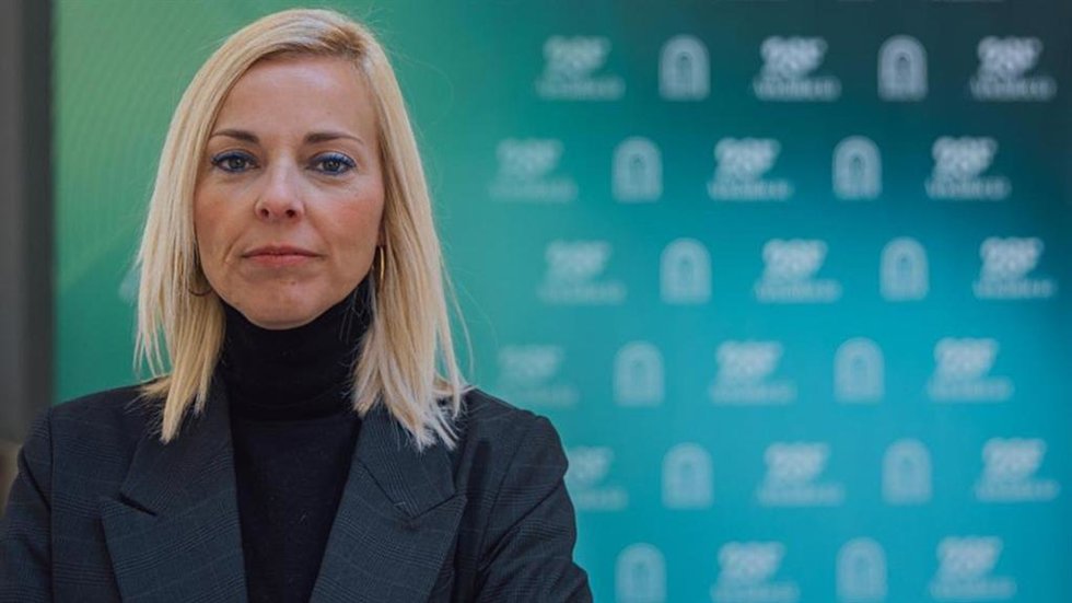 La presidenta del grupo parlamentario Vox Andalucía, Blanca Armario.