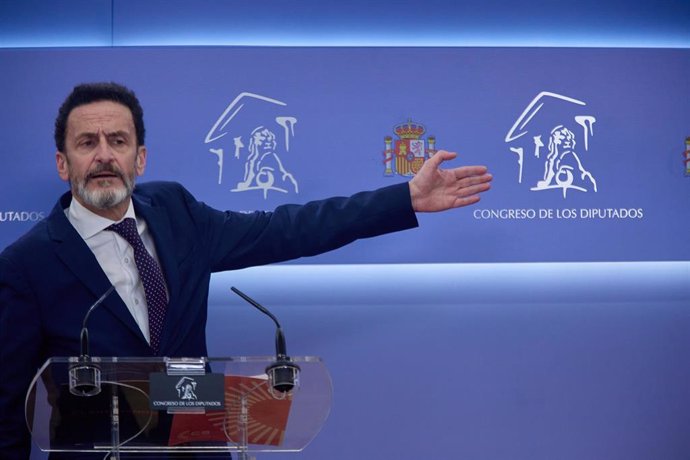 El portavoz adjunto de Ciudadanos en el Congreso, Edmundo Bal, durante una rueda de prensa