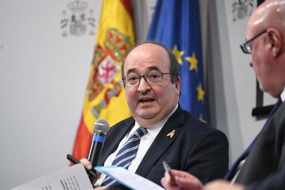 El ministro de Cultura y Deporte, Miquel Iceta
