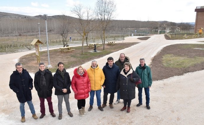 Obras de mejora en el paraje de La Dehesa, en Berlanga de Duero (Soria)