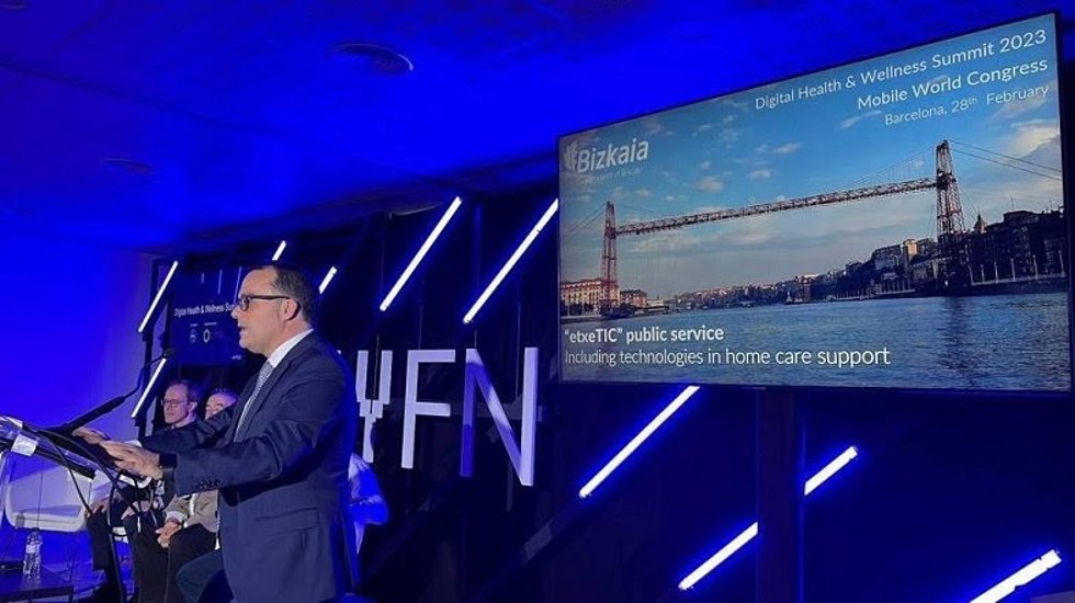 El diputado foral de Acción Social, Sergio Murillo, participa en el Mobile World Congress