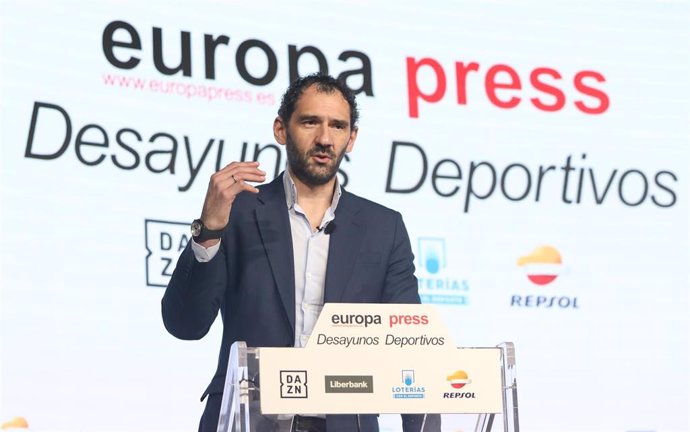Archivo - El presidente de la Federación Española de Baloncesto, Jorge Garbajosa, en los Desayunos Deportivos de Europa Press.