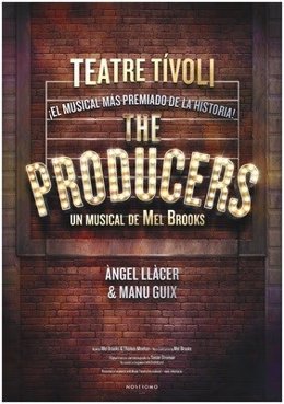 Cartell del musical 'The Producers' en el Teatre Tívoli de Barcelona