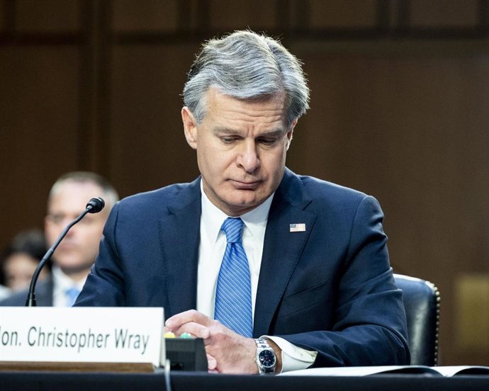 Archivo - El director del FBI, Christopher Wray, en Washington