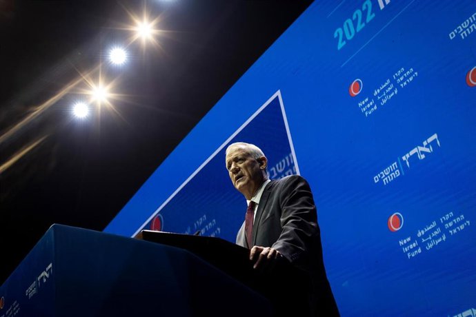 Archivo - El exministro de Defensa de Israel y líder opositor del Partido Unidad Nacional, Benny Gantz