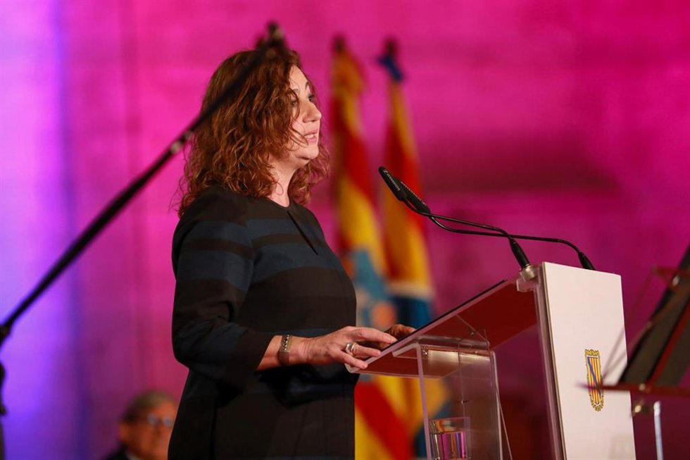 La presidenta del Govern, Francina Armengol, interviene durante un acto.