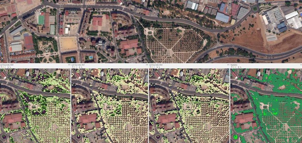 Imagenes geoespaciales de la solución de Vodafone