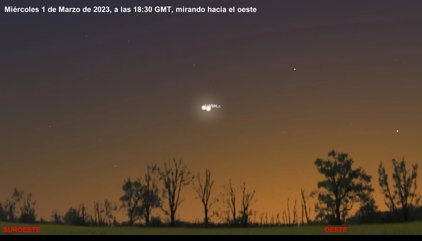 Espectacular conjunción de Venus y Júpiter