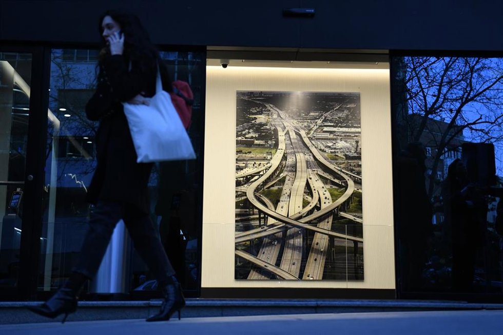 Fachada de la sede de Ferrovial, a 28 de febrero de 2023, en Madrid