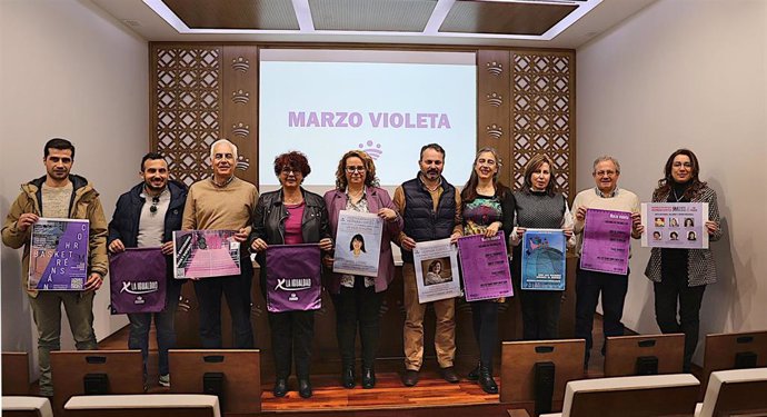 Presentación de los actos del 'Marzo Violeta' de la Diputación de Badajoz