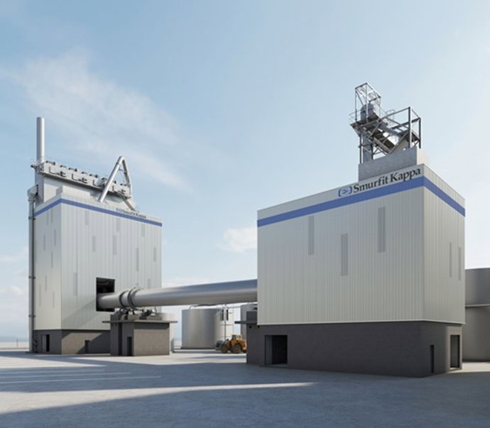 Horno de cal de planta de la papelera Smurfit Kappa
