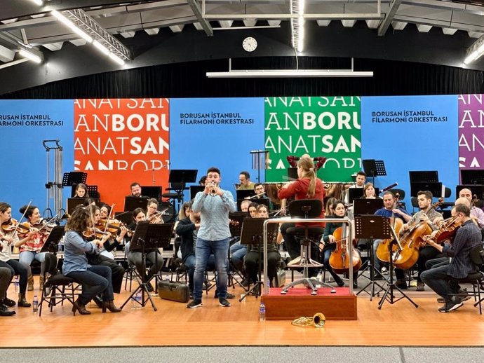 Ensayo del concierto de Manuel Blanco en Estambul