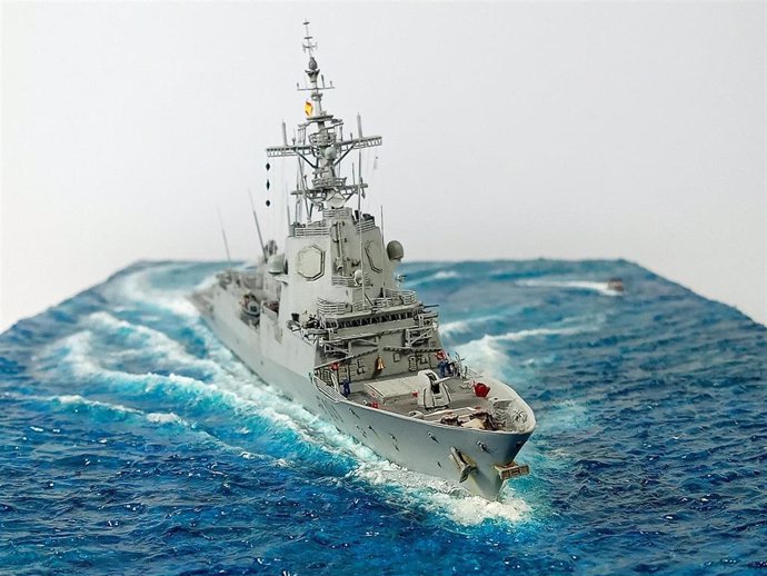 Maqueta de un buque de la Armada española en el III Certamen de Modelismo