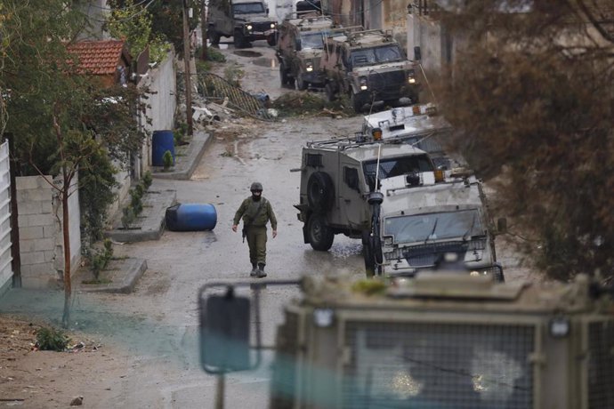 El Ejército de Israel en una redada en Jericó, Cisjordania