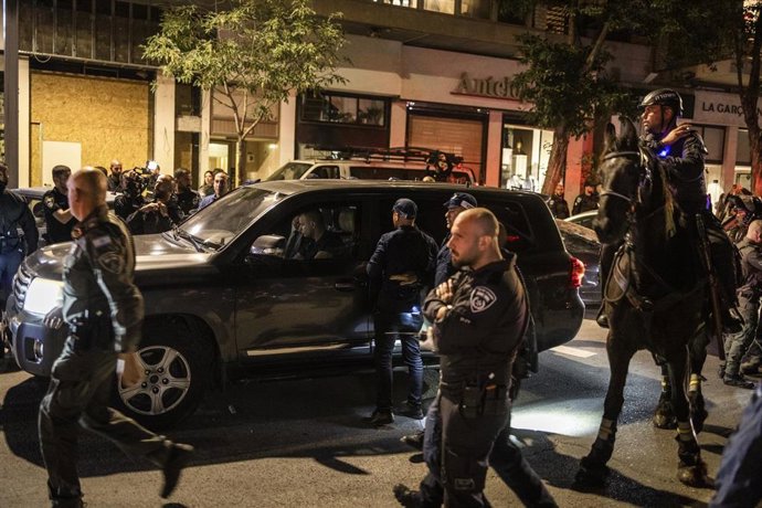 La Policía de Israel en las marchas antigubernamentales