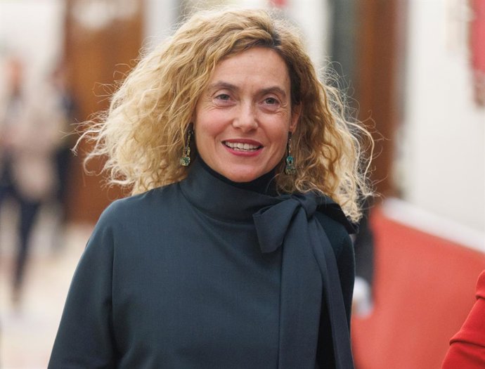 La presidenta del Congreso, Meritxell Batet, a su llegada a una reunión de la Mesa del Congreso de los Diputados, a 31 de enero de 2023, en Madrid (España).