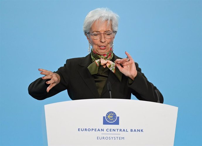 02 February 2023, Hesse, Frankfurt/Main: Christine Lagarde, President of the European Central Bank (ECB), speaks during a press conference at ECB headquarters.  The European Central Bank (ECB) raised its key interest rate by 50 basis points to 3\% on Th