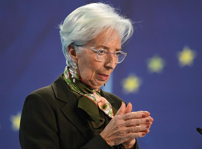 02 February 2023, Hesse, Frankfurt/Main: Christine Lagarde, President of the European Central Bank (ECB), speaks during a press conference at ECB headquarters.  The European Central Bank (ECB) raised its key interest rate by 50 basis points to 3\% on Th