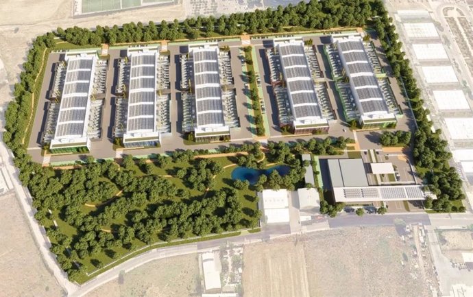 Proyección del futuro centro tecnológico 'Madrid One', uno de los mayores de España, que se ubicará en Fuenlabrada