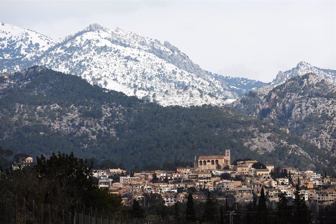 Vista del pueblo de Selva, a 2 de marzo de 2023, en Lluc, Mallorca, Baleares (España). 