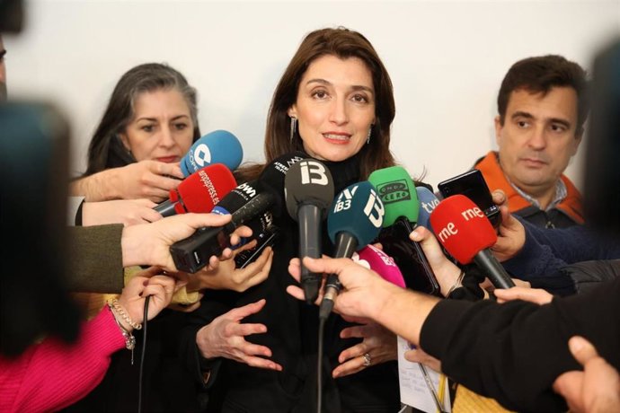 La ministra de Justicia, Pilar Llop, atiende a los medios tras la Conferencia Sectorial de Justicia en Palma.