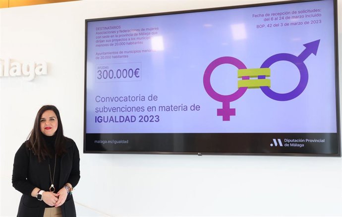 La diputada de Igualdad, Servicios Sociales y Familias de la Diputación de Málaga, Lourdes Piña, en rueda de prensa