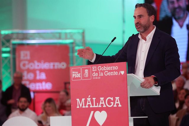 El secretario general del PSOE de Málaga, Daniel Pérez, en una imagen de archivo  