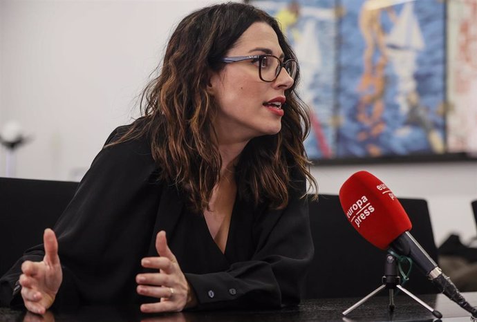 La vicepresidenta, portavoz y consellera de Igualdad y Políticas Inclusivas de la Generalitat valenciana, Aitana Mas, durante una entrevista para Europa Press