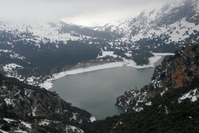 Embalse de Mallorca tras el paso de la borrasca Juliette.