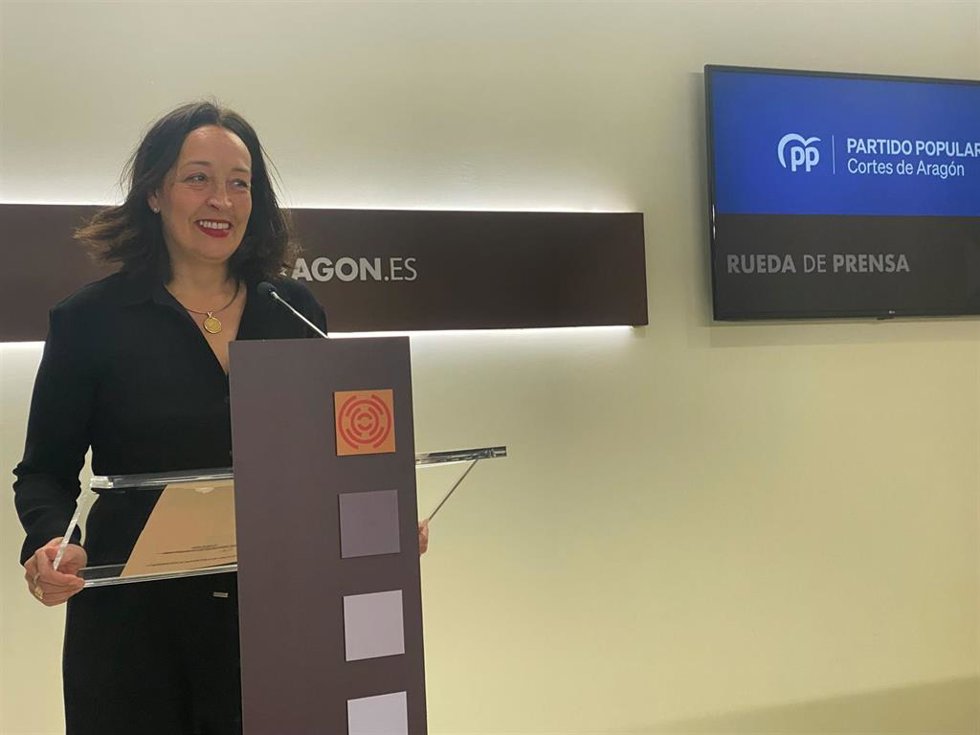 La diputada portavoz de Hacienda del PP en las Cortes de Aragón, Carmen Susín.