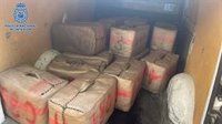 Dos detenidos en Málaga de una red internacional de narcotráfico con 613 kilos de hachís intervenidos