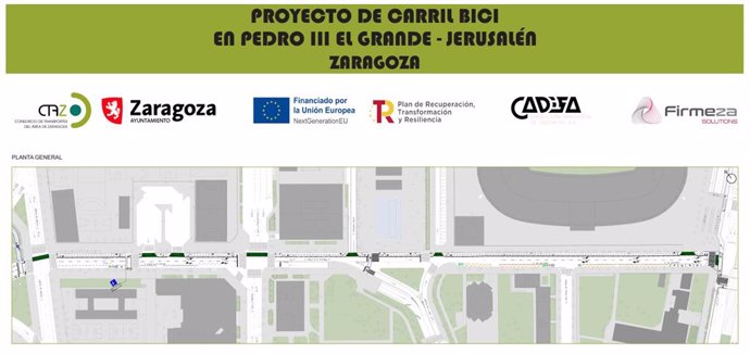 Plano del carril bici de Pedro III conectará de forma segura la zona escolar de Romareda