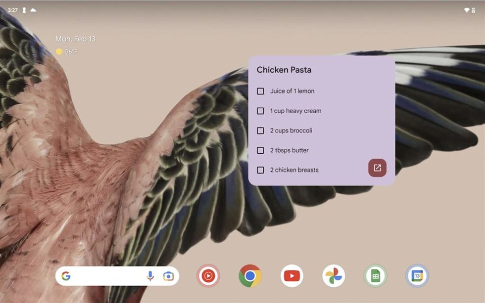 Nuevo 'widget' de nota única en Google Keep.