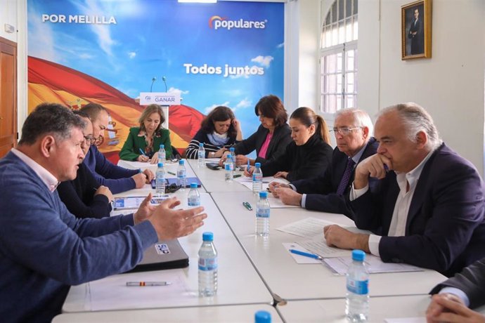 El vicesecretario de Institucional y portavoz del Partido Popular Europeo, Esteban González Pons, en Melilla