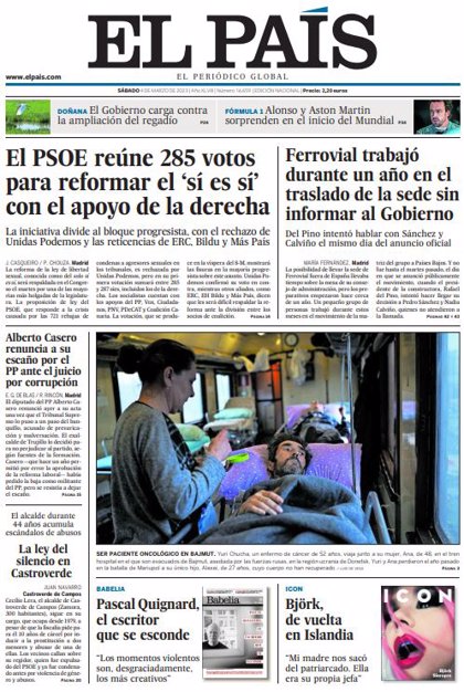 Portadas periódicos españoles hoy. Portadas diarios nacionales. | Europa  Press